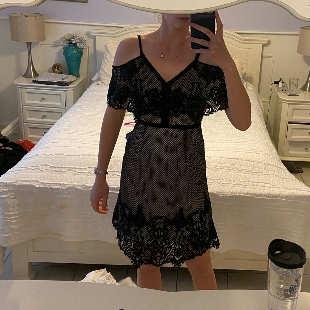 Kobi Halperin Helene Cold-Shoulder Cocktail Dress
